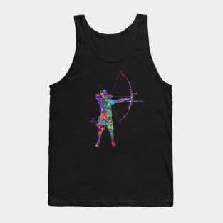 Archery player watercolor Tank Top